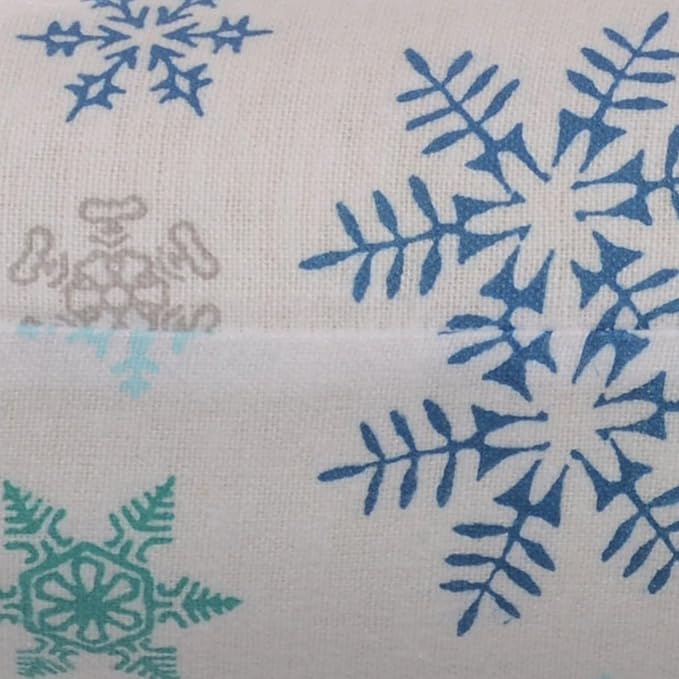 Eddie Bauer - Twin Sheets, Cotton Flannel Bedding Set, Brushed For Extra Softness, Cozy Home Decor (Tossed Snowflake, Twin)