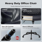 Ergonomic Executive Office Chair for Big & Tall - 500lbs Capacity with Lumbar Support & Flip-Up Armrests, Heavy Duty PU Leather Computer Desk Chair, Black