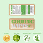 Cooling Body Wipes, Individually Wrapped Biodegradable Shower Wipes, Cooling Towels for the Gym, Workout, Hiking, Travel, and Sport, Oversized and Extra-Thick (12, Mint Chill)