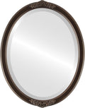OVALCREST Oval Beveled Wall Mirror for Home Decor - Athena Style - Rubbed Bronze - 26" x 20" Outside Dimensions