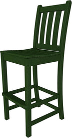 POLYWOOD® Traditional Garden Bar Chair, Green