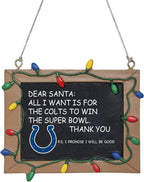 NFL Resin Holiday Christmas Chalkboard Sign Ornament
