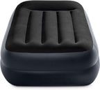 Intex Raised Airbed Mattress with Built-in Pump, Dura-Beam Plus Pillow, Twin - Portable Inflatable Luxury Blow-Up Bed for Adults, Camping, Guests