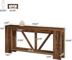 Tribesigns 70.9" Narrow Long Console Table, 2-Tier Farmhouse Entryway Table with Storage, Modern Entry Sofa Table Behind Couch for Hallway, Foyer, Living Room, Dark Brown