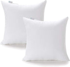 Acanva 16x16 Throw Pillow Inserts Set of 2, Premium Polyester Fiber Fill Square Sham Stuffer Cushion for Sofa, Bed, Couch and Chair, Machine Washable, White