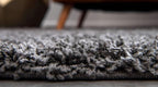 Unique Loom Solid Shag Collection Area Rug (2' 6" x 19' 8" Runner, Graphite Gray)
