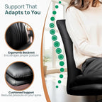 NYPOT Armless Desk Chair with Wheels for Criss Cross Sitting - Cross Legged Wide Armless Chair - Adjustable Vanity 360° Swivel Stool and 120° Rocking Wide Seat Comfy for Home and Office, Color Black