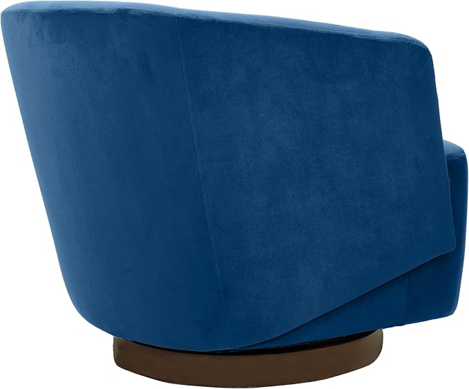 MINCETA Accent Chair,Modern Swivel Chairs for Living Room Reading and Bedroom with Wood Base,Set of 2,Velvet in Navy