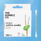The Humble Co Bamboo Cotton Swabs, 600 Count - White Cotton Buds for Ears, Makeup, Baby Care & Cleaning - Personal Hygiene Essentials & Toiletries - Daily Products for Travel & Home