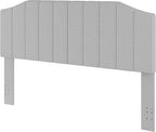 King Size Headboard Only, Linen Upholstered Headboard King/California King Size Wall Mount and Bed Frame Mount, Featuring High-Density Sponge Padding Easy Assembly Comfort Style-Linen Gray