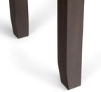 SIMPLIHOME Cosmopolitan Console Table - 60 Inch Wide Solid Wood Sofa Table in Mahogany Brown, Contemporary Storage Table for Entryway or Living Room with 3 Drawers, Square-Edged Top, and Tapered Legs