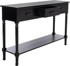 SAFAVIEH Home Collection Peyton Black 3-Drawer Lower Shelf Console Table CNS5705B