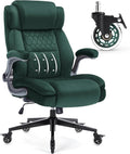Large High Back Office Chair with Flip Arms- Executive Desk Chair with Locking Wheels, Adjustable Lumbar Support, Ergonomic Breathable Fabric Computer Chair Prevents Cats Scratching