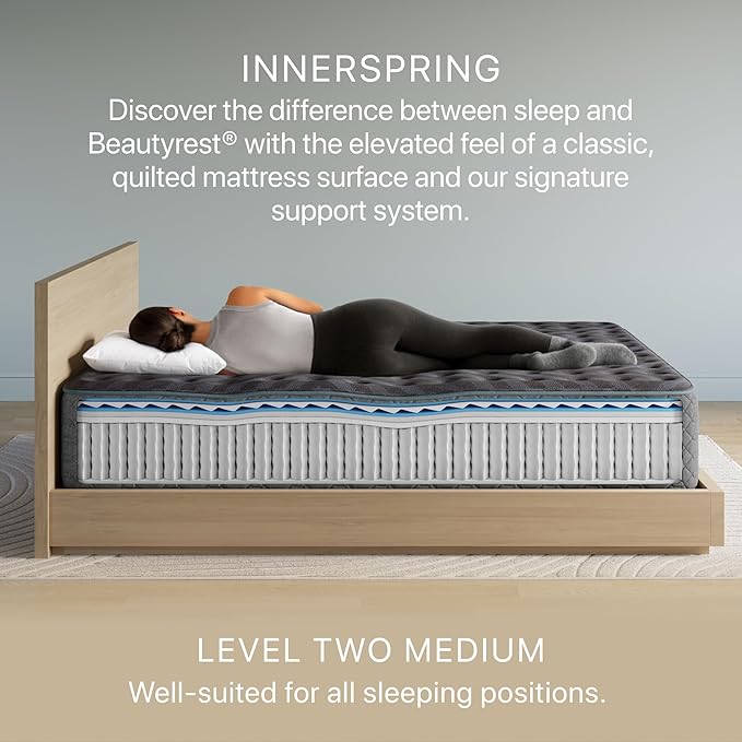 Beautyrest Days End Medium 14" Mattress - Full - Cooling Tech, Supportive Durable Pocketed Coils, Pressure Relief, Motion Separation; 100 Night Sleep Trial and 10 Year Warranty