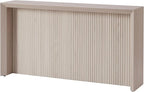Henn&Hart 56'' Wooden Rectangular Fluted Console Table Entryway Table, Sofa Table for Entryway, Living Room, Couch, Hallway, or Office, Alder White