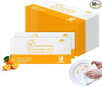 Dish Cleaning Wipes Individually Wrapped Travel Dish Soap Wipes Orange Scent Disposable Wipes Portable for Kitchen Outdoor Traveling Camping RV Quick Clean (100)