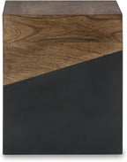 Signature Design by Ashley Trailbend Eclectic Accent End Table, Brown & Gunmetal