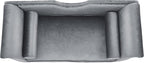 Christopher Knight Home Aurora Velvet Chaise Lounge Indoor with 2 Bolster Pillows, Upholstery Entryway Bench with Nailhead Trim & Curved Arms, End of Bed Bench Ottoman and Wooden Legs, Grey