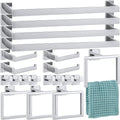 Gisafai 20 Pcs Bathroom Hardware Accessories Set 23.6 Inch Bath Towel Bar Kit Stainless Steel Bathroom Hardware Set Towel Racks Ring Hooks Paper Holder for Wall Mounted (Silver)