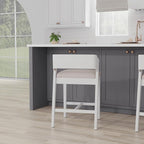 Hillsdale Dresden Wood Counter Height Stool, White
