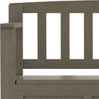SIMPLIHOME Brooklyn Entryway Storage Bench - 48 inch Wide Solid Wood Storage Seat in Farmhouse Grey, Contemporary Bench for Entryway or Living Room with Lift-Up Lid and Slatted Backrest