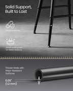 VASAGLE EKHO Collection - Bar Stools Set of 2, Counter Height Bar Stools, Kitchen Counter Stools, Mid-Century Modern Backless Counter Stools, 24.8-Inch Tall, Kitchen Island Home Bar, Ink Black