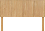 62.4" Wide Headboard Only, Queen Size Wooden Headboard Modern Farmhouse Wall Mount Headboard for Bedroom, Natural Oak