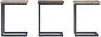 SIMPLIHOME Skyler 18-inch Wide Solid Mango/Metal Industrial C-Shaped End Table in Beach Brown/Black for Living Room, Office, or Bedroom, Assembled