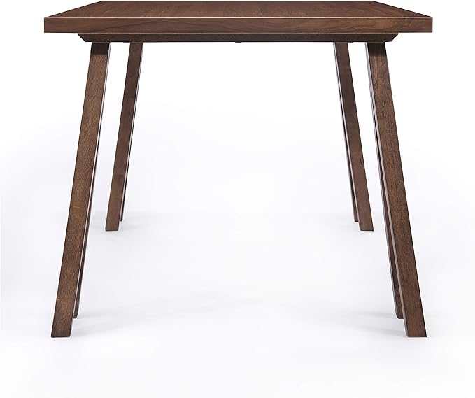 Christopher Knight Home Abraham Mid-Century Modern 7 Piece Dining Set with A-Frame Table, Dark Gray + Walnut