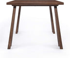 Christopher Knight Home Abraham Mid-Century Modern 7 Piece Dining Set with A-Frame Table, Dark Gray + Walnut