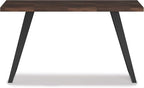 SIMPLIHOME Lowry SOLID WOOD and Metal Modern Industrial 54 inch Wide Home Office Desk, Writing Table, Workstation, Study Table Furniture in Distressed Charcoal Brown