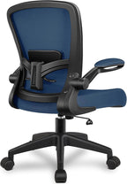 FelixKing Office Chair, Ergonomic Desk Chair Breathable Mesh Chairs Adjustable High Back Lumbar Support Flip-up Armrests, Executive Rolling Swivel Comfy Computer Chairs Home Office Navy