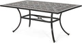 Christopher Knight Home Jamie Outdoor Rectangular Cast Aluminum Dining Table, Shiny Copper