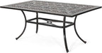 Christopher Knight Home Jamie Outdoor Rectangular Cast Aluminum Dining Table, Shiny Copper