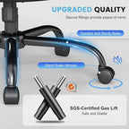 AnyGod Big and Tall Office Chair, Ergonomic Desk Chair Mesh Mid Back with Comfy Lumbar Support Swivel Task Executive Chairs with Wheels, Flip up Arms for Home, Office, Study