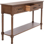 SAFAVIEH Home Collection Peyton Brown 3-Drawer Lower Shelf Console Table CNS5705C