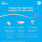 Cync GE Reveal Smart LED Recessed Downlight, Color Changing WiFi Light, Matter Compatible, Compatible with Alexa and Google Home, 6in, 2-Pack