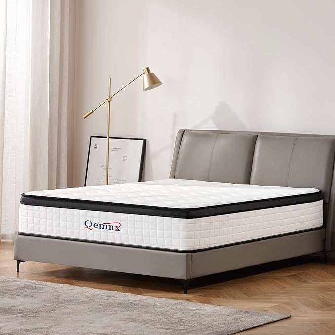 12 Inch Full Hybrid Mattress – Medium Firm, Memory Foam & Responsive Pocket Springs, Enhanced Edge Support, Motion Isolation, Pressure Relief, Eco-Friendly, Compressed for Easy Setup