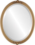 OVALCREST Oval Beveled Wall Mirror for Home Decor - Athena Style - Desert Gold - 21" x 17" Outside Dimensions