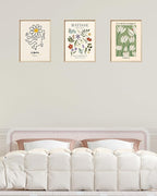 Framed Matisse Canvas Wall Art for Bedroom,Abstract Matisse Canvas Wall Decor,Minimalist Classic Decor Aesthetic,12x16IN Wood High Framed Design Posters for Living Room,Bathroom Set of 3