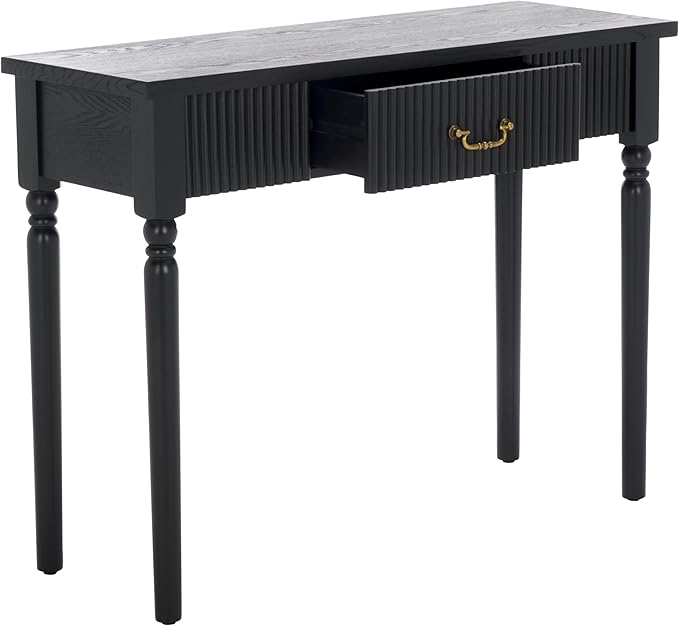 SAFAVIEH Home Collection Hanaka Black 1-Drawer Console Table