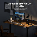 63 x 28 Inch Electric Standing Desk Adjustable Height, Sit Stand Desk, Stand up Desk for Home Office, Computer Workstation (Spliced Desktop,Rustic Brown)