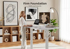 Seang Electric Height Adjustable Standing Desk, 55 x 24 Inch Sit-Stand Desk with T-Shaped Frame, 3 Memory Presets & Cable Management for Home Office Computer Workstation, White Frame/White Top