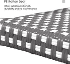 PURPLE LEAF 11 Pieces Outdoor Dining Set Patio Furniture Set with Large Aluminum Table and French Bistro Chairs for Garden Backyard Gray Patio Dining Set