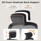 4 Pack Office Chair Ergonomic Desk Chair Comfort Adjustable Height with Wheels，Lumbar Support Mesh Swivel Computer Home Office Chair,Conference Room Chairs
