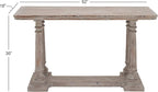 Benzara Deco 79 Wood Console Table with Distressed Accents, 52" x 18" x 30", Light Brown