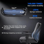 BEWISHOME Home Office Desk Chair, Black Leather Executive Chair with Adjustable Armrests, Computer Chair with Lumbar Support, 360° Swivel Ergonomic Rolling Chair for Adults, Up to 320lbs，BBY02B