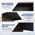 OfficeSimpli Modern L Shaped Executive Desk, 84x72x30 Inch - Made in USA – Ships Mostly Assembled – Home Office Workstation & Business Furniture, CEO Desk Table with Cabinets & Lockable Drawers