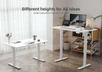 YDN Electric Standing Desk Adjustable Height, Stand up Desk with Cable Management, Home Office Desks with Splice Board & Frame, 40 x 24 Inches, Warm White