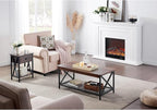 VECELO End Tables, Modern Nightstand with Drawer & Shelf, Night Stand for Bedroom Living Room,Industrial Metal Frame